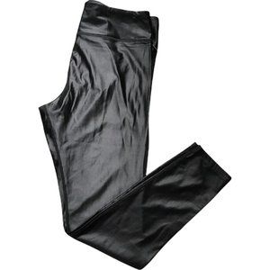 Faux Leather leggings NWT WalkPop sz L or Satin Leggins Depends on how stlyed